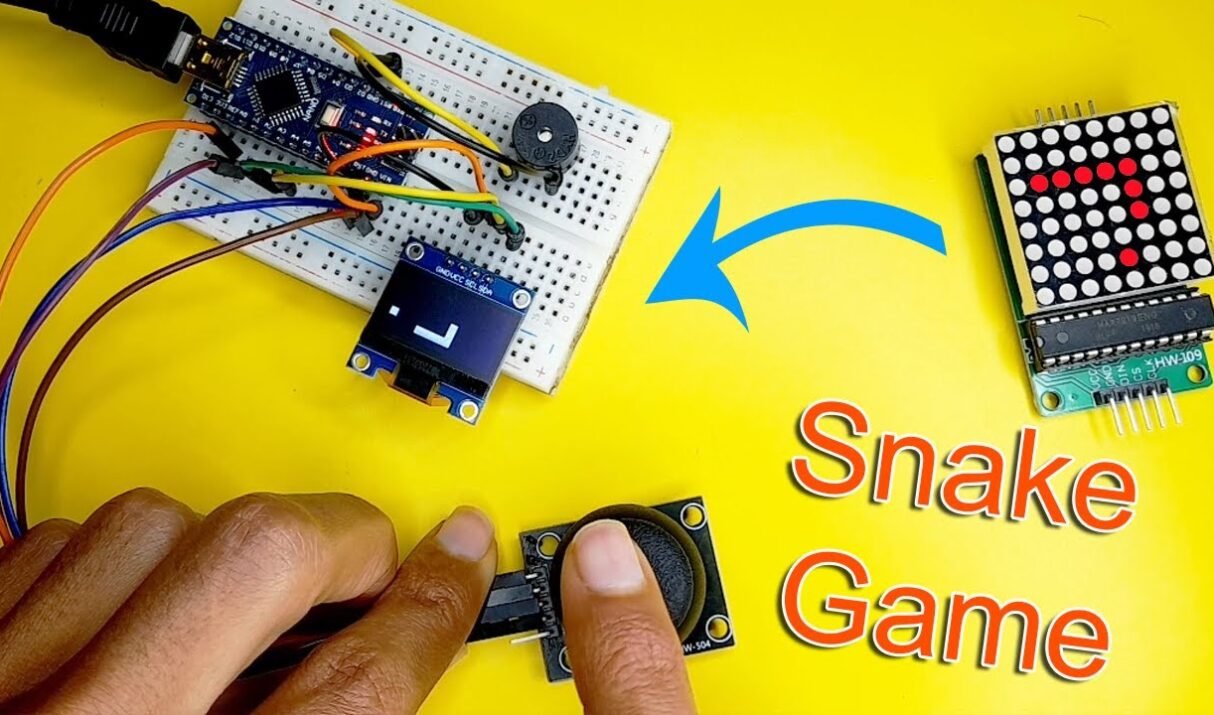 Arduino Snake Game 🐍with Joystick, OLED Display, and Buzzer