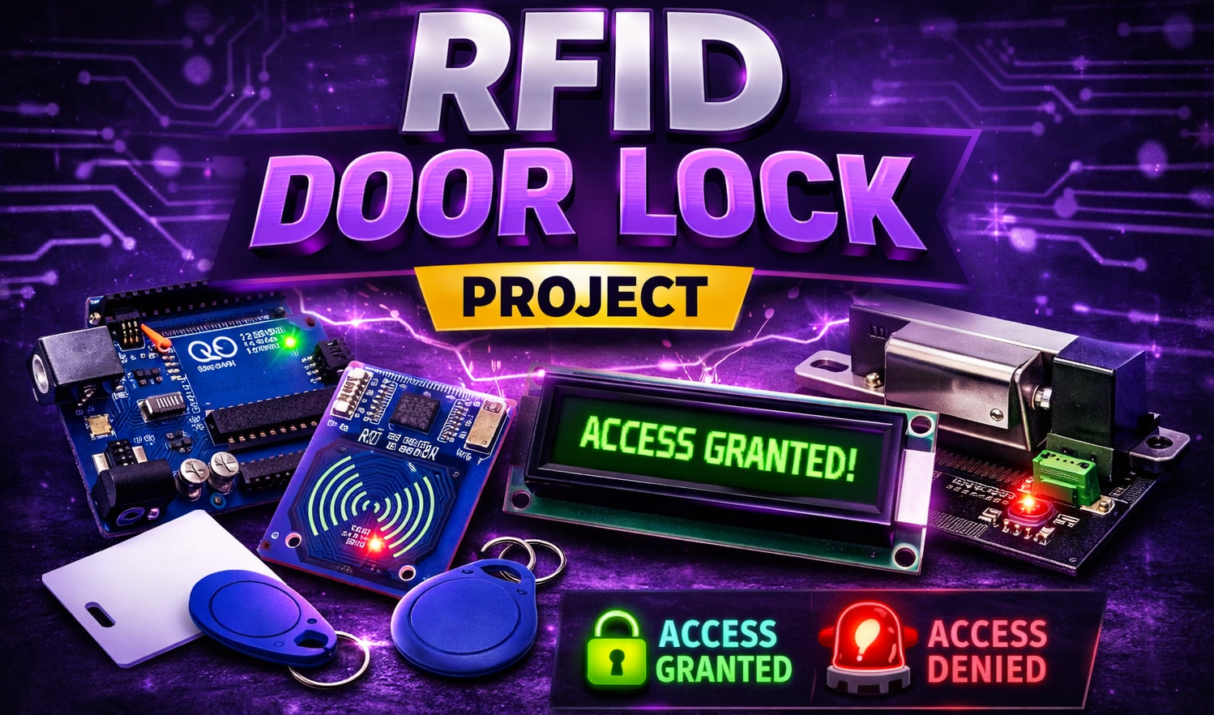 Build an Arduino RFID Door Lock System 🔐(RC522 + Solenoid Lock)