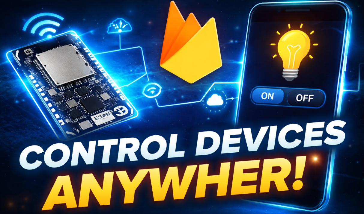 Control an ESP32 from Anywhere 🌍 in the World Using Google Firebase