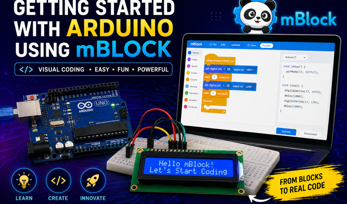 🚀 Getting Started with Arduino Using mBlock (Beginner-Friendly Guide)