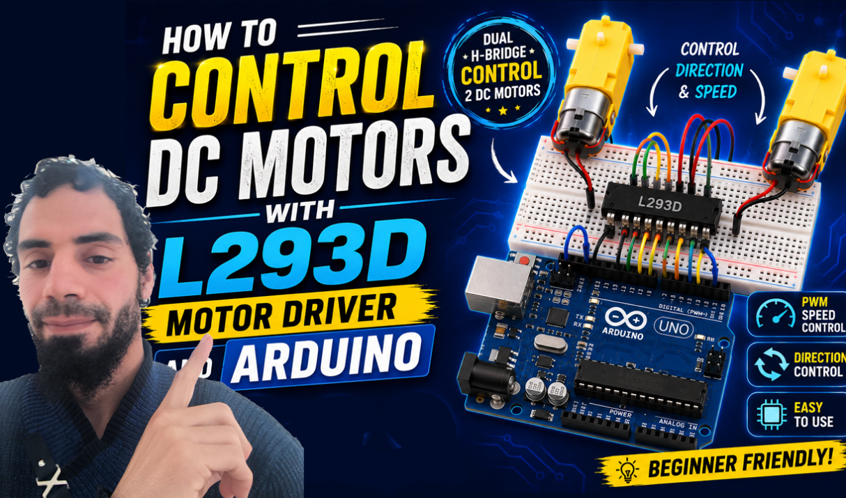 Control DC Motors with the L293D Motor Driver and Arduino (Complete Beginner’s Guide)